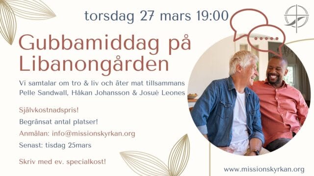 Välkommen på Gubbamiddag!